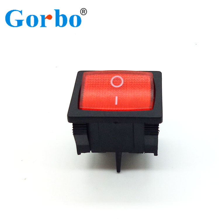 船型开关翘板方形船形KCD二三档 2脚3脚4脚带灯电源开关家电开关