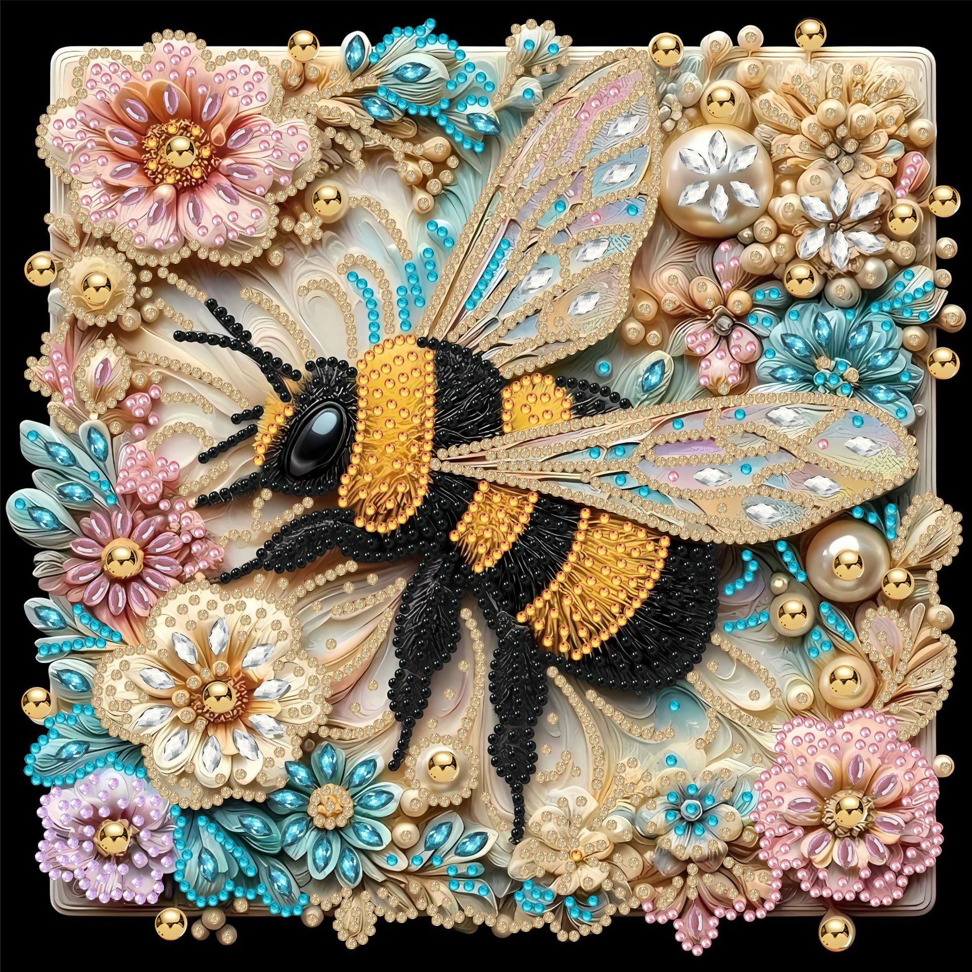 Pintura de Diamantes 5D con Forma Irregular de Princesa de Fantasía, Pintura de Diamantes DIY, Pintura de Diamantes con Puntos de Cristal, 30×30