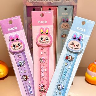 [Collection of Rulers] Cute Cartoon Labubu Series Plastic Rulers Wholesale Student Stationery Supplies