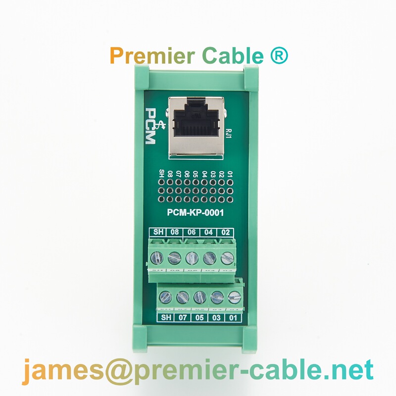 Din Rail Rj45 to Terminal Block Adapter Industrial Control Modular Connector Network Signal Extension Din Rail Rj45 to Terminal Block Adapter Industrial Control Modular Connector Network Signal Extension