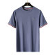[Contrast Color Rb Sleeves] Heavy Cotton High-end Light Luxury Short Sleeve Men's Spring and Summer Cool T-shirt Men's 2025 New