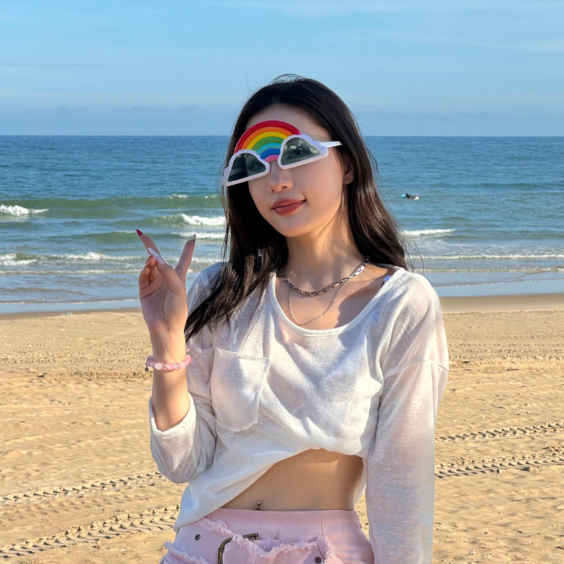 Gafas de Fiesta con Temática Hawaiana, ABS, Divertido, Decorativo, para Fiestas en la Playa y Festivales de Música