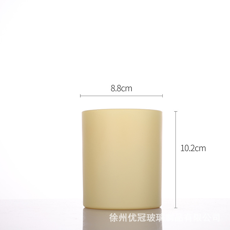 Aromaterapia colorido vela taza al por mayor helado redondo frasco de vidrio con tapa decoración del hogar candelabro adornos