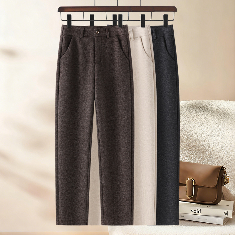 Wool Cigarette Pants for Women, Autumn and Winter Thickened, Cropped Casual 2026 New Style, High-Waisted, Slim-Fit, Flattering for Petite Figures, Suit Pants Wool Cigarette Pants for Women, Autumn and Winter Thickened, Cropped Casual 2026 New Style, High-Waisted, Slim-Fit, Flattering for Petite Figures, Suit Pants