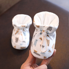 Newborn Baby Shoes Spring and Autumn Season Fabric Shoes 0-3 Months 6-12 Male and Female Baby Soft Sole Toddler Shoes and Socks Learning to Walk Non-Slip