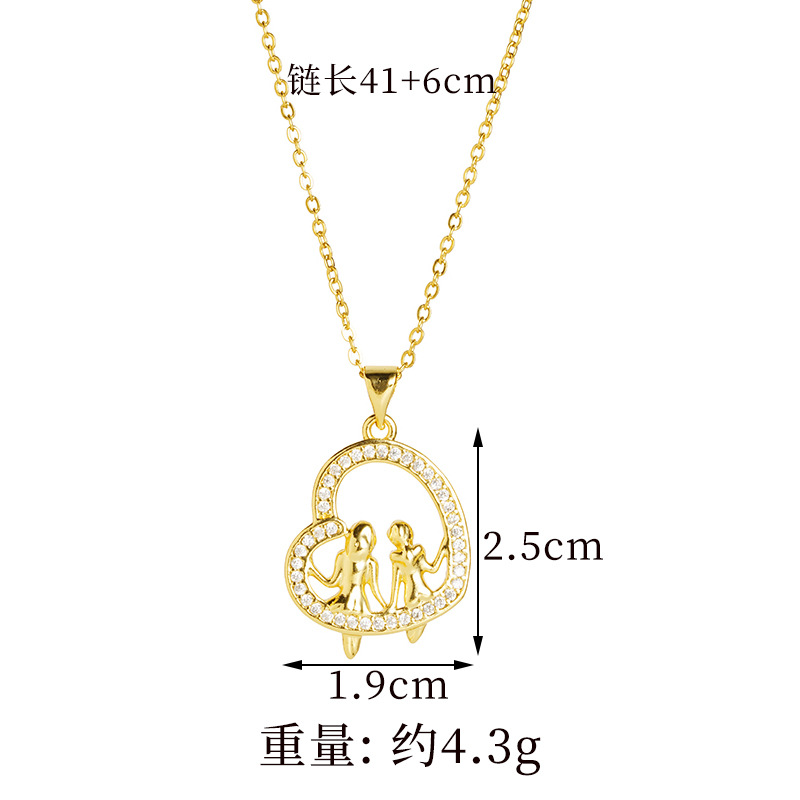 Vietnam arena oro micro incrustaciones ligero lujo hueco amor collar mujer pareja pendientes diseño de nicho sentido joyería al por mayor