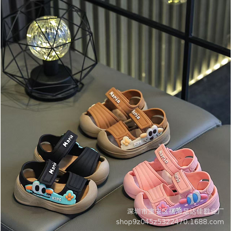 2025年网红新款软底宝宝学步鞋小包头防滑舒适幼儿小凉鞋厂家批