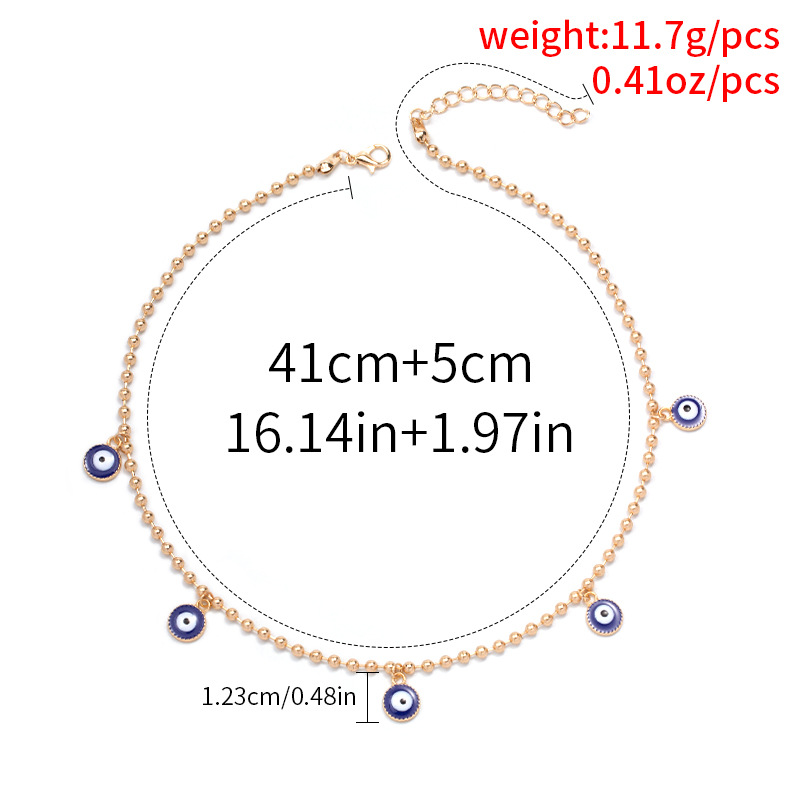 Fashion Demon Eye Fashion Turkey Round Blue Eyes Necklace