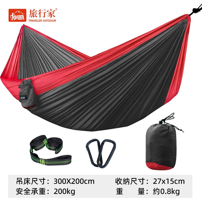 飞象吊床300x200黑底红边