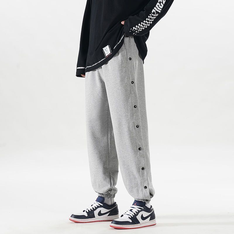 Breasted Pants Men's Side Open Loose Large Size Wide-leg Pants Autumn Pants Basketball Pants Second-off Sports Pants Summer Breasted Pants Men's Side Open Loose Large Size Wide-leg Pants Autumn Pants Basketball Pants Second-off Sports Pants Summer