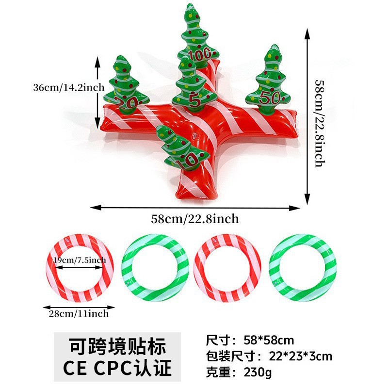 Accesorios de decoración de ambiente de fiesta de Navidad transfronteriza PVC engrosamiento simulación andador juguete interactivo muletas inflables