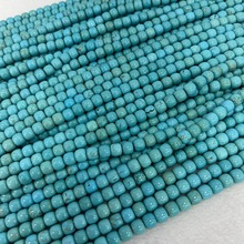 9X10mm 优化绿松石直切老型珠手工diy配饰隔珠桶珠鼓珠