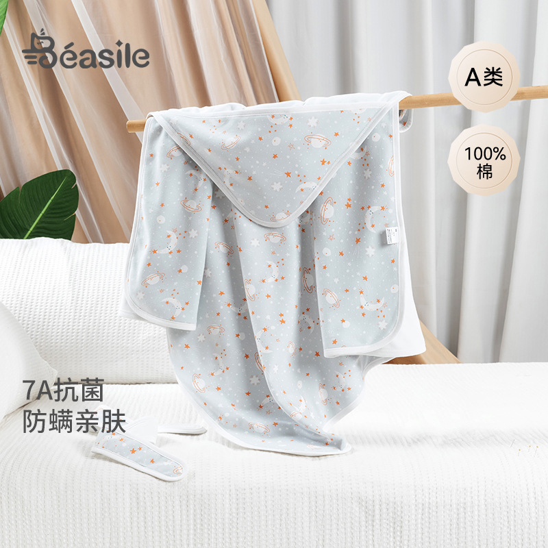 Baby Blanket Pure Cotton Type a Newborn Swaddle Delivery Room Blanket Cartoon Newborn Baby Wrap Warm Blanket Spring