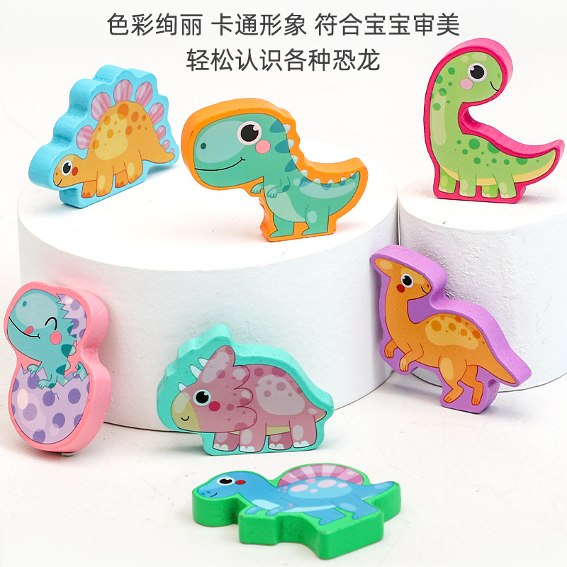 Venta al por mayor todo-en-uno dinosaurio rompecabezas digital tablero logarítmico inglés infantil educación temprana iluminación kindergarten aprendizaje Juguetes