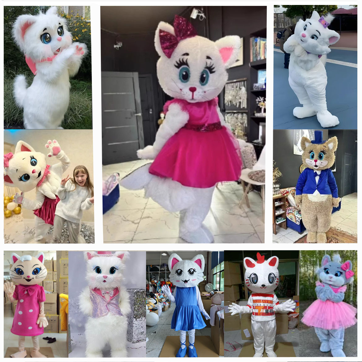 猫小贝卡通人偶服装可爱行走活动演出cos道具人穿表演玩偶服猫咪