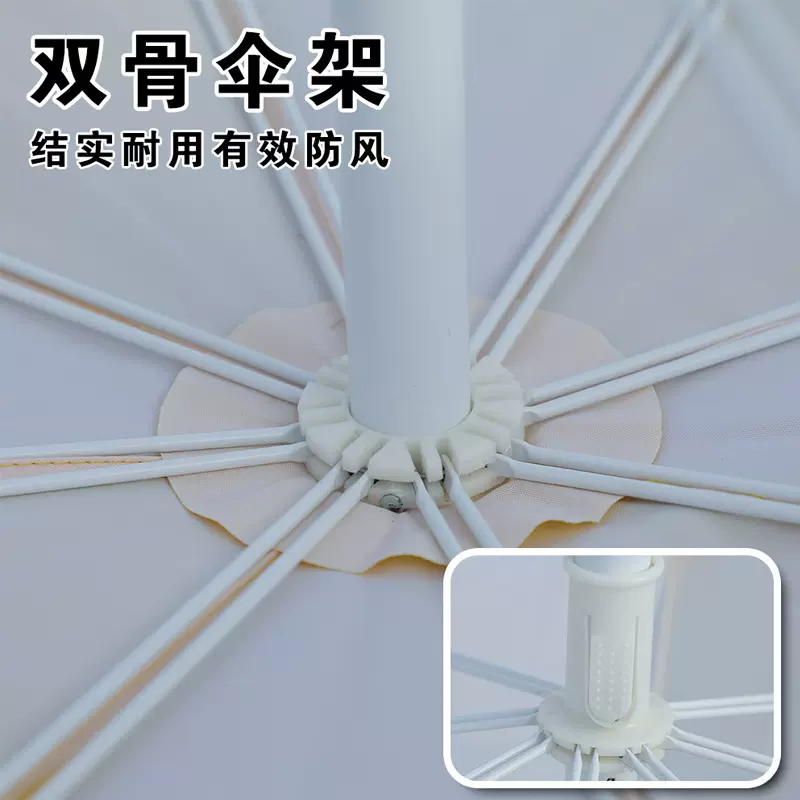 厂家定制大号户外摆摊遮阳伞 防风折叠双骨广告伞可印刷logo