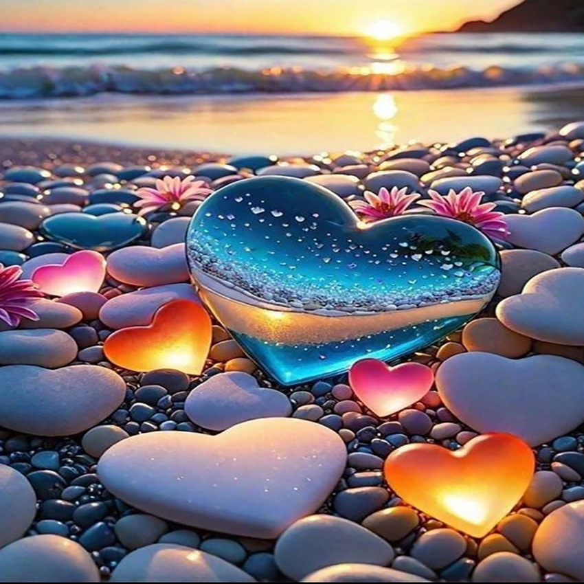 Pintura de diamantes DIY transfronteriza al por mayor, 5D, superventas, con diseño de luna junto al mar, diamantes redondos, diamantes completos, diamantes cuadrados, pintura decorativa para sala de estar