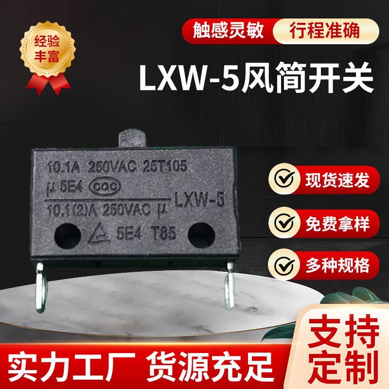 Manufacturer Wholesale Hair Dryer Switch Small Micro Switch High Current High Temperature Resistant Hair Dryer Switch