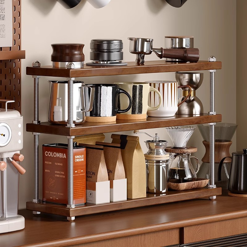 Tazas de madera sólida, tazas de café, estanterías de almacenamiento de tazas de agua, estanterías de almacenamiento de tazas de té, estanterías de mesa de cocina