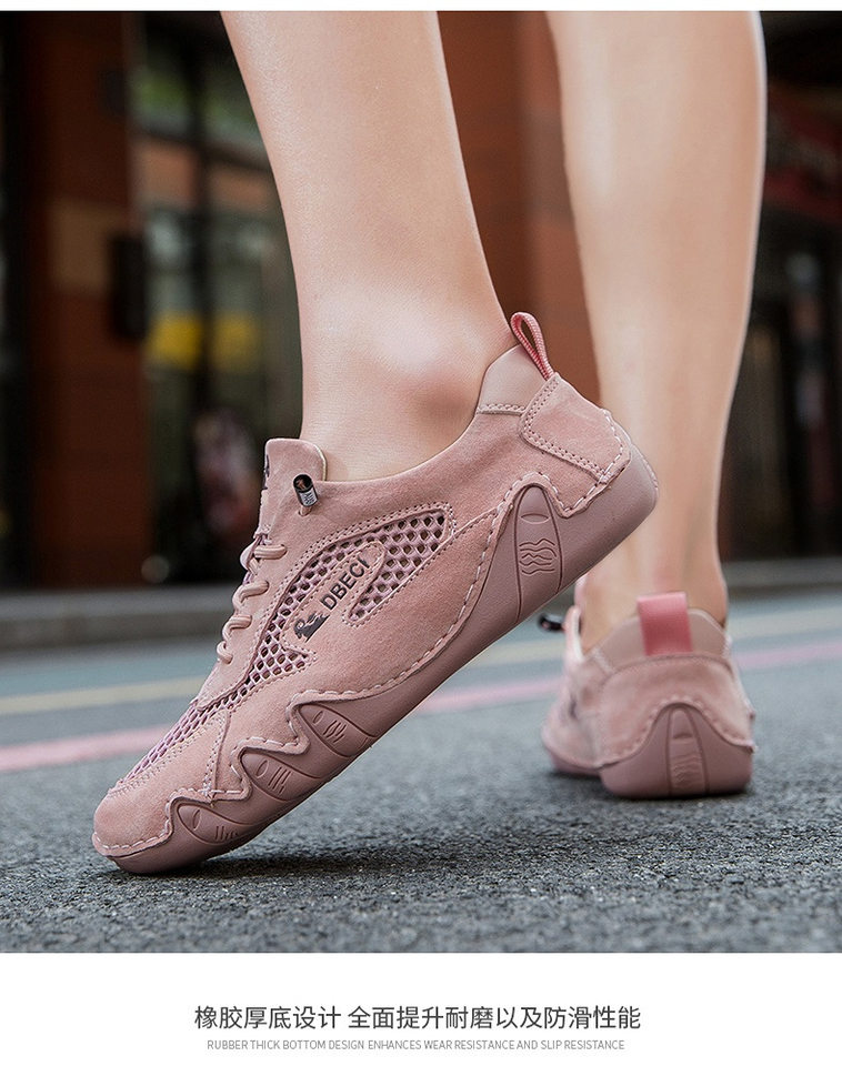 Giày thể thao unisex cỡ lớn thoáng khí lưới mùa hè, đế bằng — 661 Màu đen, 661 màu cát, 661 màu hồng, 661 màu nâu chi tiết 15