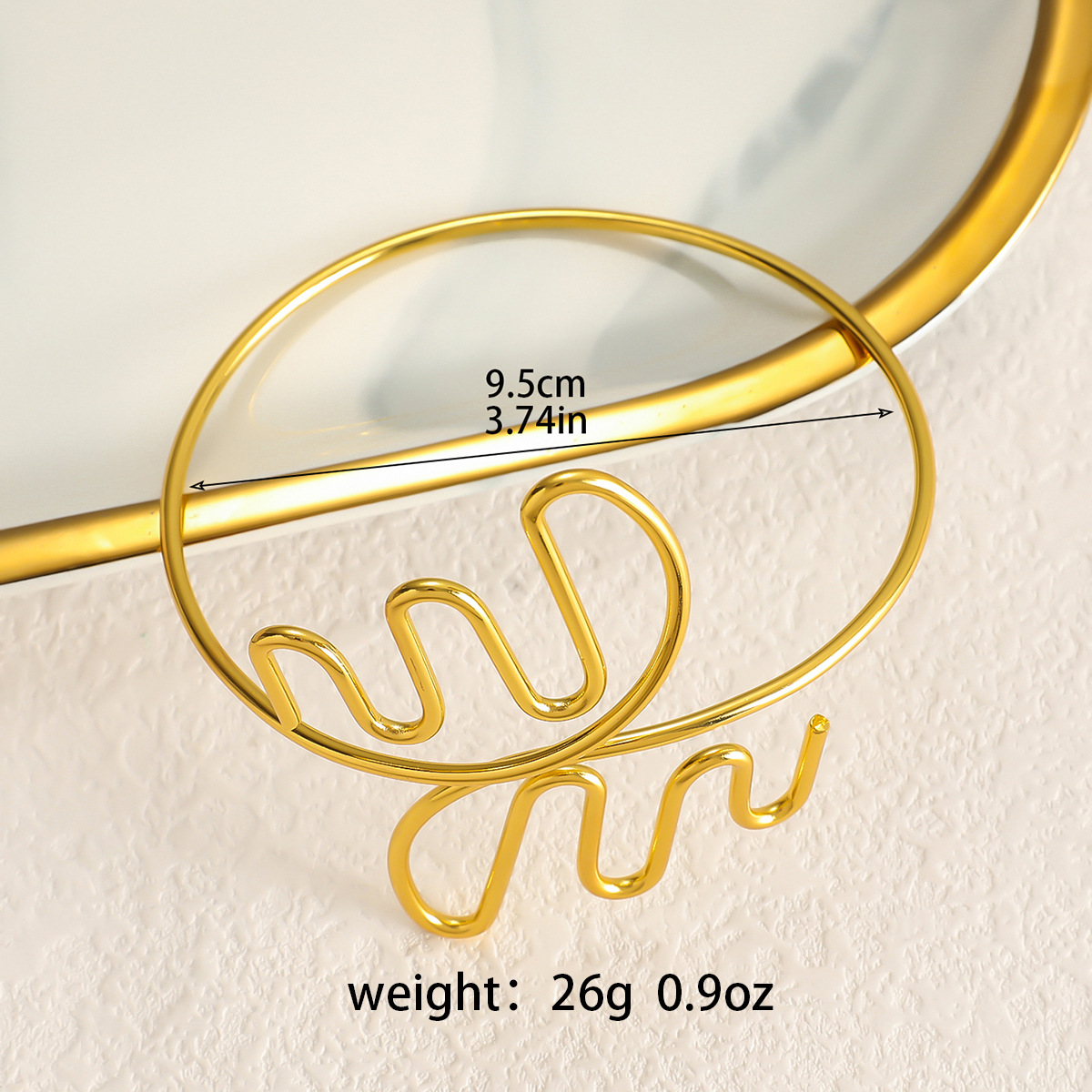 36g Weight arm bracelet Classification 1 Piece Quantity Daily Occasion Alloy Material Round, Curve, Leaves Pattern All Seasons Season Women's Gender Simple Style Style Wholesale Jewelry Simple Style Round Curve Leaves Alloy Arm Bracelet 7