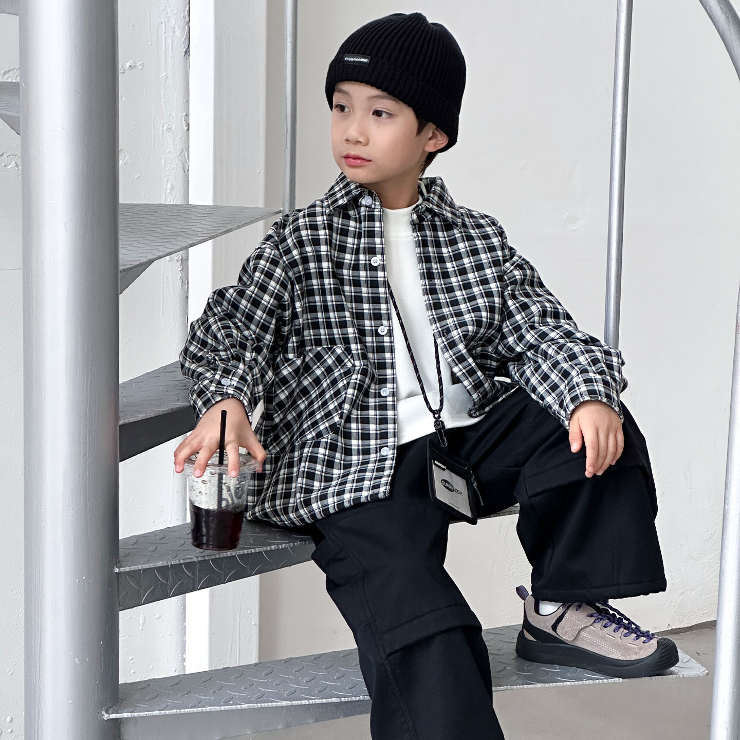 Camisas de invierno para niños Camisas de invierno para niños 2025 otoño y invierno nuevas camisas casuales a cuadros para niños pequeños