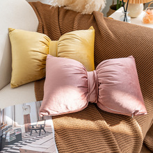 ins网红创意手工轻奢蝴蝶结抱枕腰枕椅子靠垫座椅靠枕客厅沙发