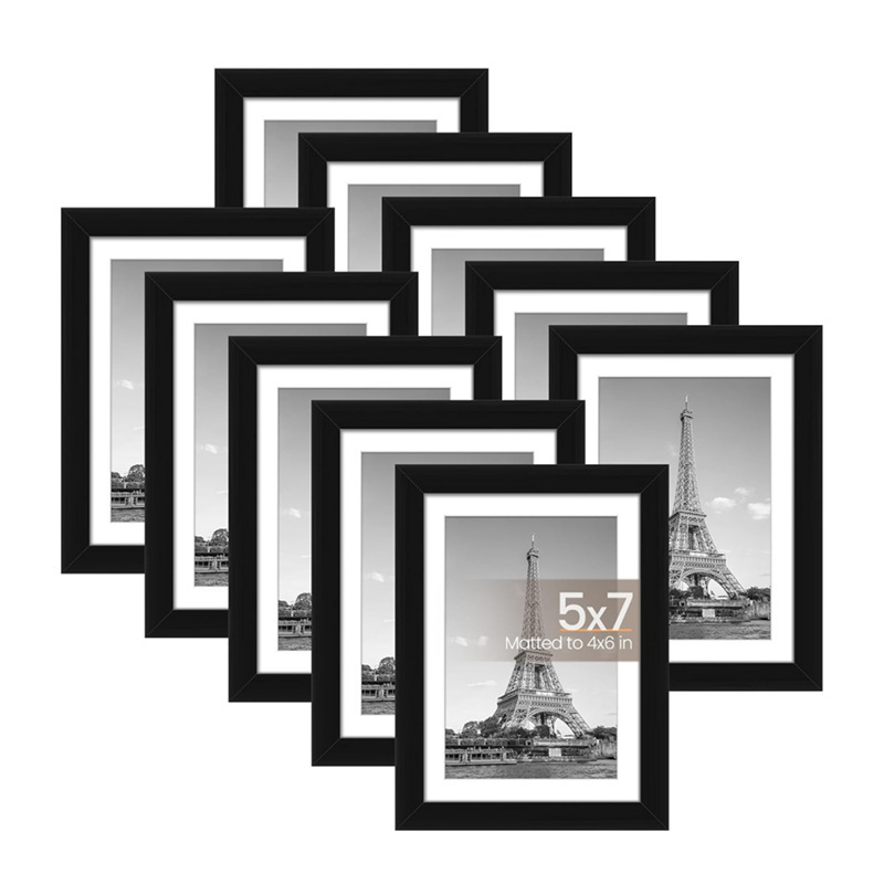 Cross-Border Xiyinmeike Amazon Temu8X10 Photo Frame Wooden Wall-Mounted Decorative Picture Frame 3-Piece 5-Piece Set Photo Frame
