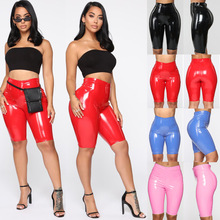 现货速卖通爆款女式性感提臀镜面PU皮裤大码夜店朋克风厂家直销