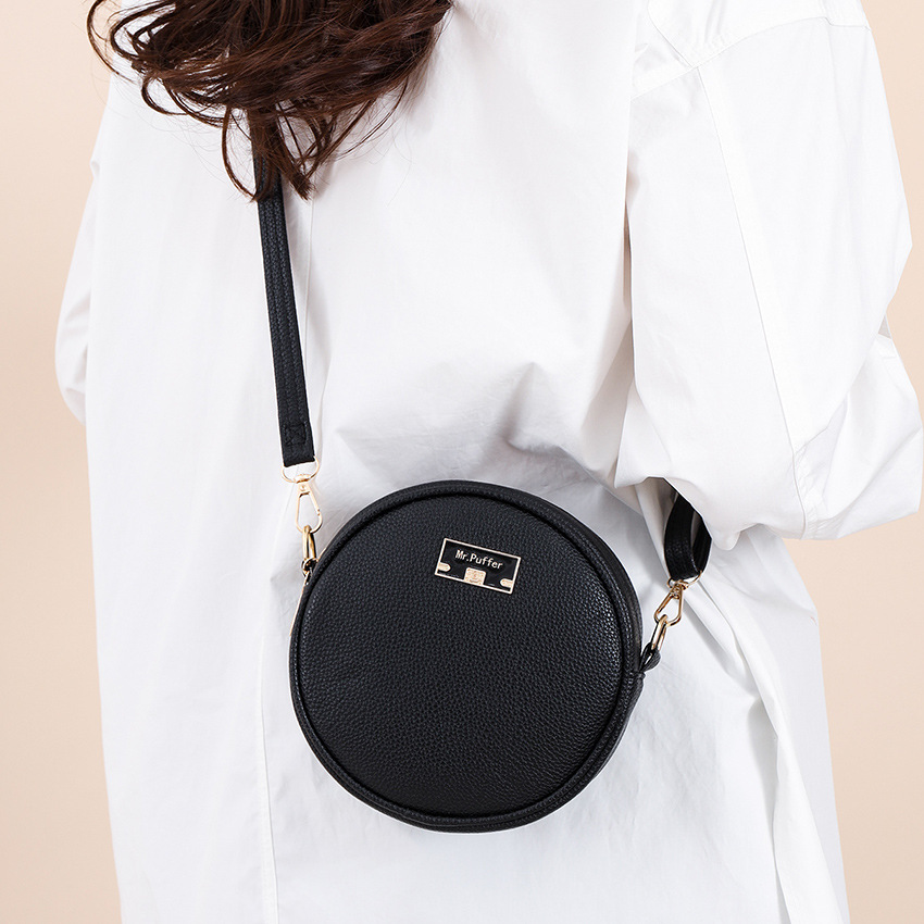 휴대 전화 가방 여성 크로스 바디 2024 새로운 하이 엔드 패션 세련된 작은 라운드 가방 어깨 크로스 바디 작은 변화 가방