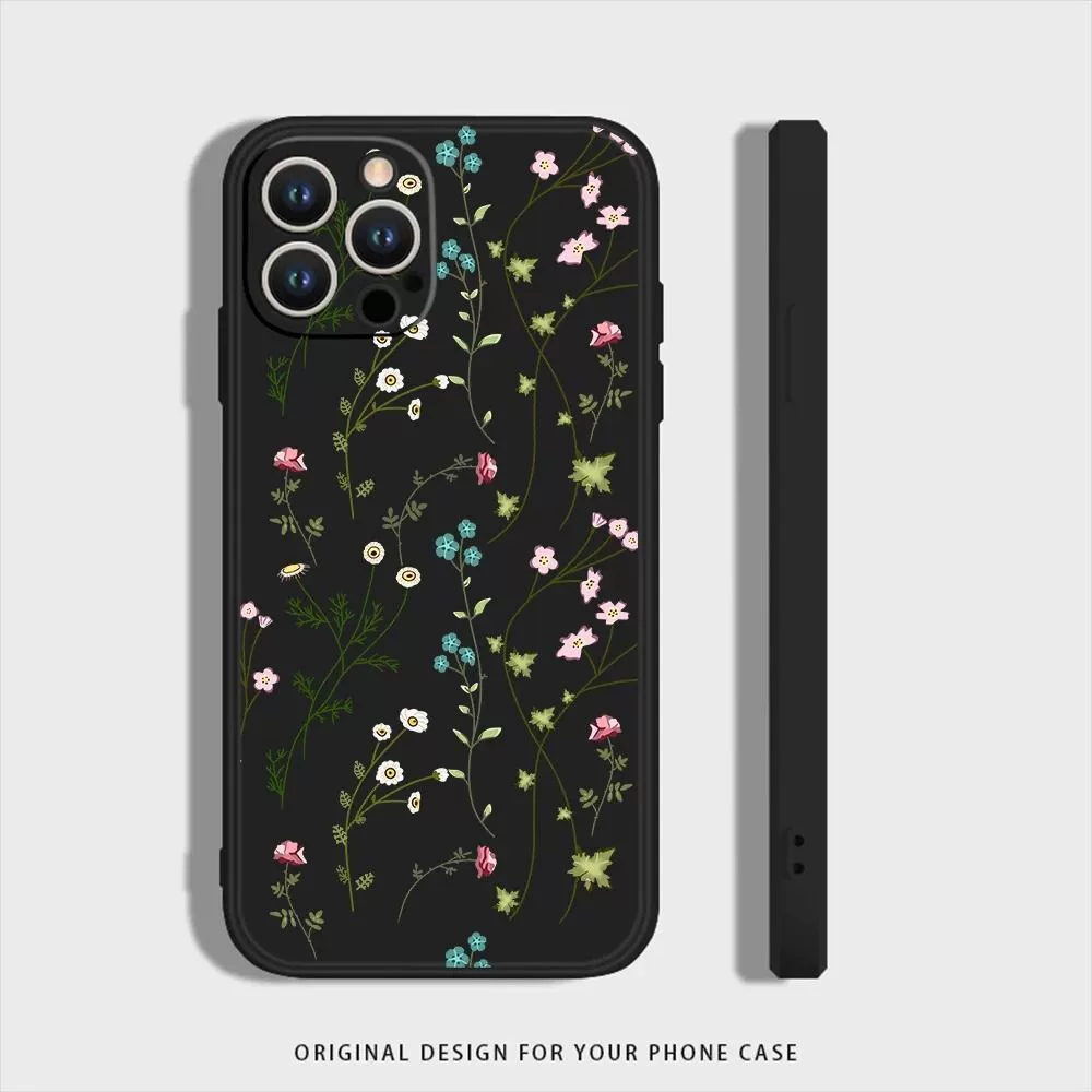 Apple совместимый ярко окрашенный чехол для iPhone 17, чехол для телефона, защита от падений, с цветочным рисунком