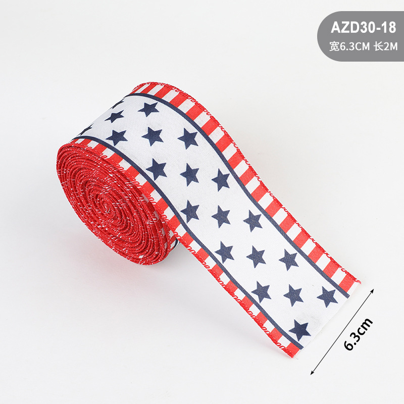 Transfronterizos nuevos Estados Unidos independientes japoneses imitación de tela de tela de impresión de estrella de pentaco atmósfera decoración accesorios al por mayor