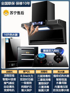 Household Range Hood Gas Stove Package Household Side Top Double Hood Set Combination Kitchen Three-Piece Set Combination
