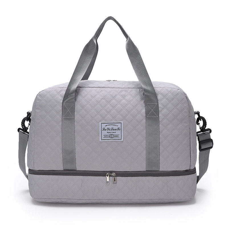 Bolsa de ejercicios cuadrilátero de diamante separación seca y húmeda bolsa de viaje deportiva bolsa de mano bolsa de ejercicios de gran capacidad bolsa de ocio para mujeres