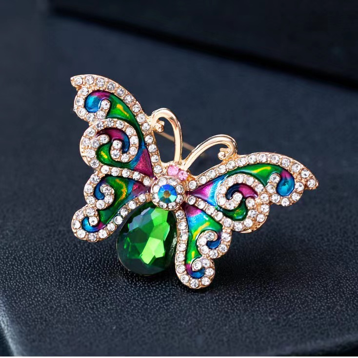 Glam Butterfly Alloy Inlay Rhinestones Unisex Brooches display picture 2