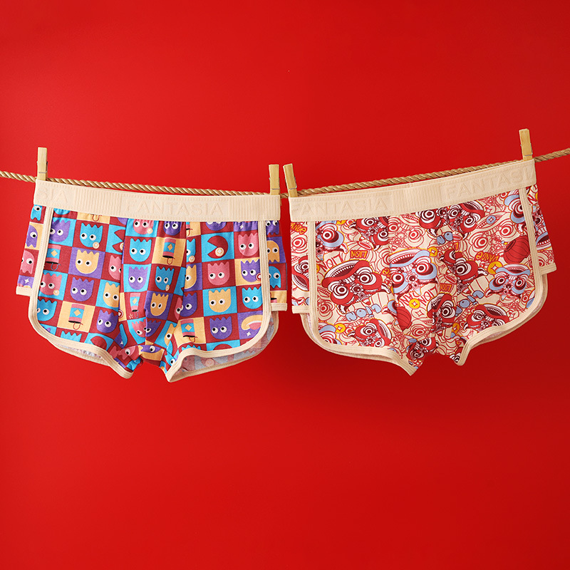 Pantalones interiores rojas, ropa de hombre antibacteriana de alta calidad, pantalones deportivos de hombre, pantalones cortos, pantalones interiores de hombre