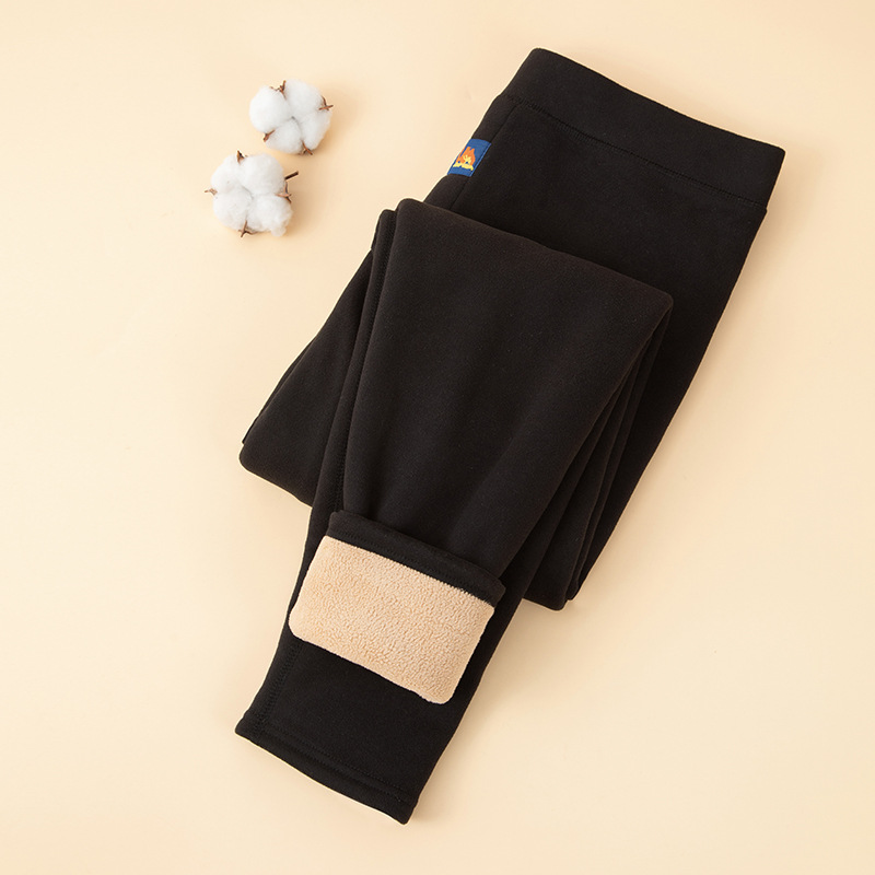 [Veldo de camello calentamiento] invierno hombre resistente al frío elástico leggings de cintura alta más vello grueso pantalones de línea anticongelante pantalones de otoño
