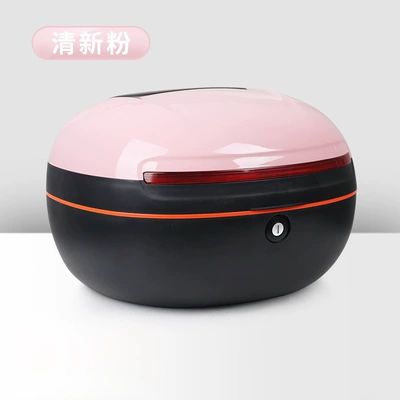 Yadea, Aima, Tailing, Luyuan, Electric car tail box - double-layered-round-box-with-lid-light-pink-universal-for-models-with-tailstock