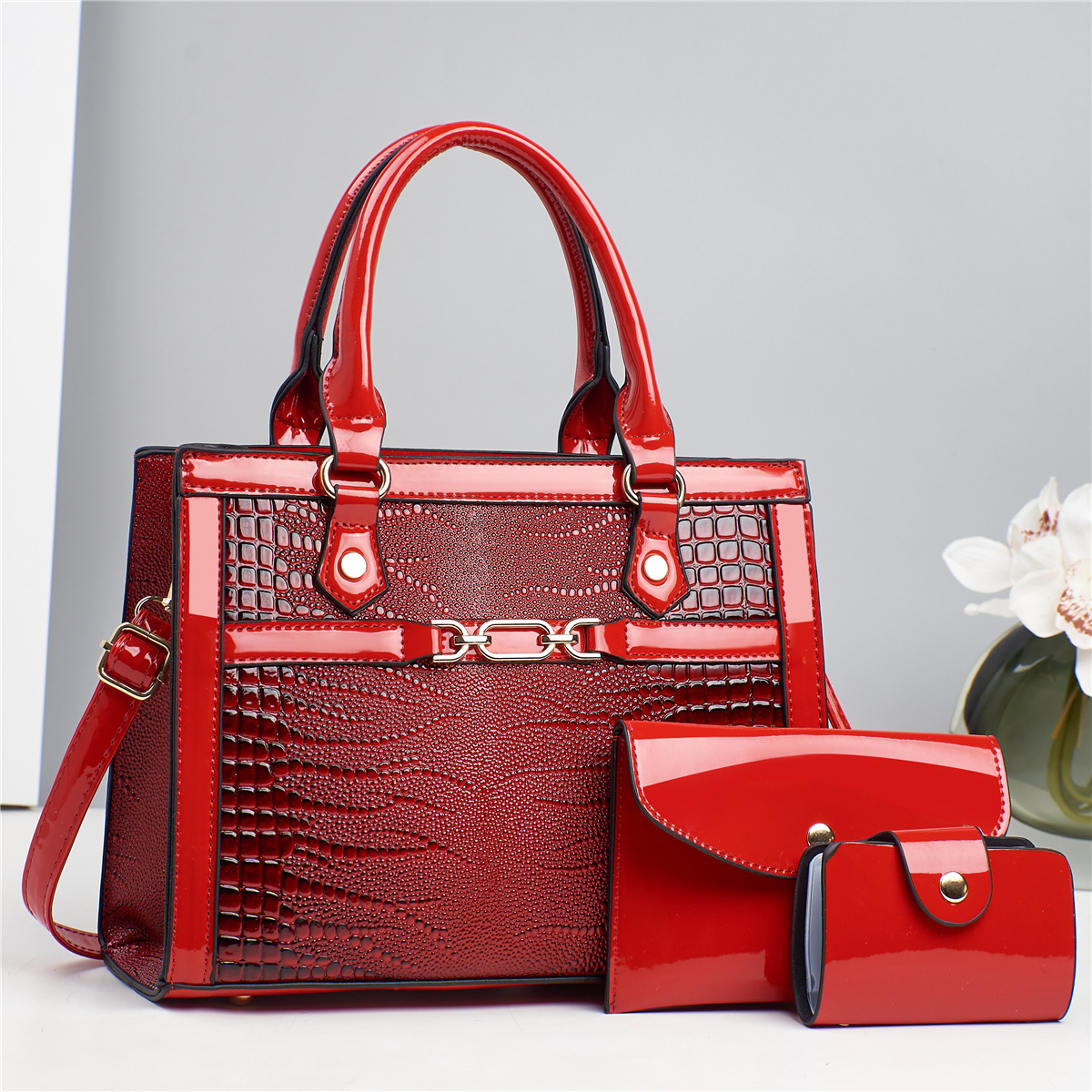 Bolsas de tres piezas, bolsas de moda, bolsas de hombro para mujeres, bolsas de gran capacidad, bolsas de madre transfronterizas