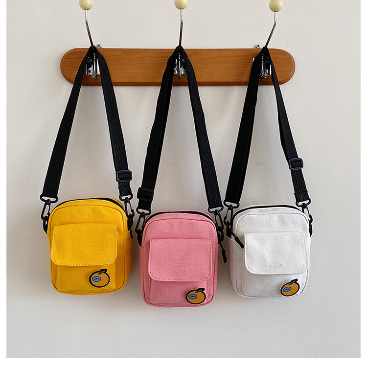 112g Weight Sewing Thread Fashion Element Zipper Closure Type Single Shoulder Strap Strap Type Square Bag Bags Type Casual Occasion Canvas Material Fruit, Solid Color Pattern All Seasons Season Women's Gender Streetwear Style Square Shape Small Size Women's Small Canvas Fruit Solid Color Streetwear Sewing Thread Square Zipper Square Bag 27