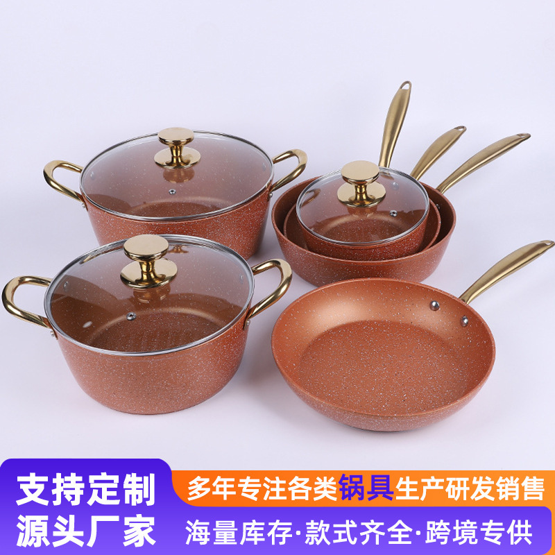 Nuevo conjunto transfronterizo de seis piezas de paneles de cocina casera paneles antiadherentes regalo de reunión anual al por mayor caja de regalo de cocina de cocina