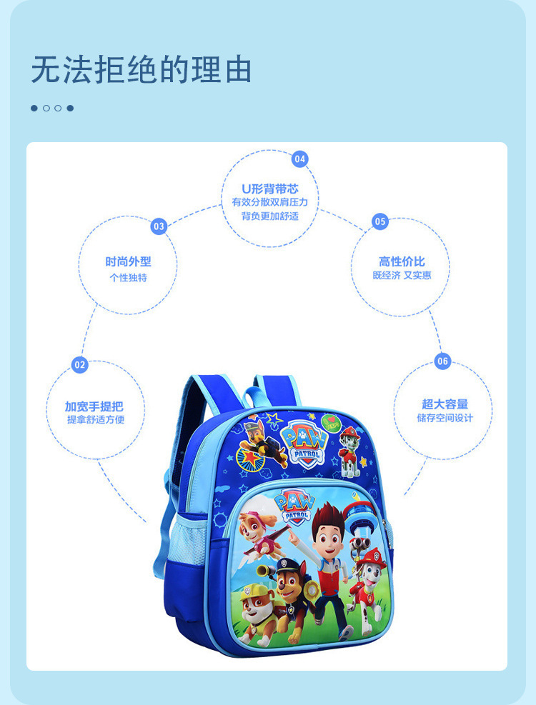 New cartoon lightweight backpack for children aged 3-5 in kindergarten, suitable for both boys and girls