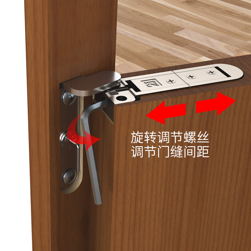 bisagra tridimensional ajustable oculta montaje oculto bisagra de puerta de puerta eje de puerta de apertura plana fábrica de eje giratorio superior e inferior