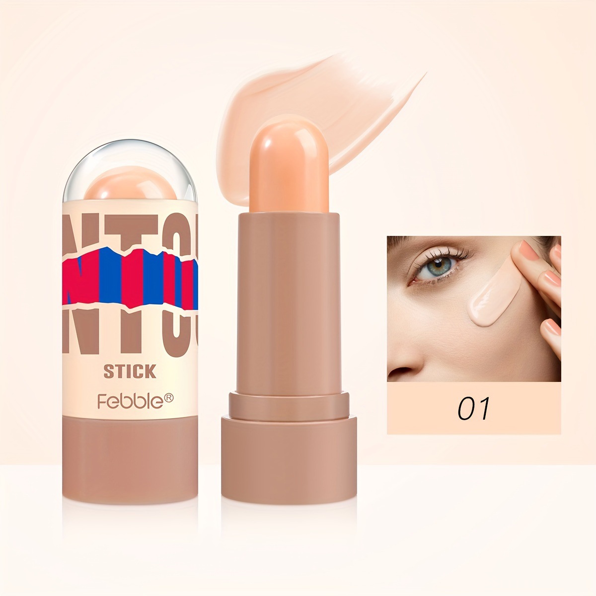 USHAS corrector de punto transfronterizo europeo y americano para cubrir manchas faciales, marcas de acné, ojeras, corrector FBC012