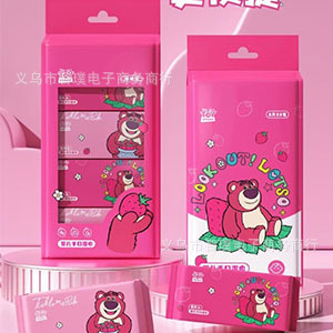 산리오 딸기 곰 8 팩 물티슈