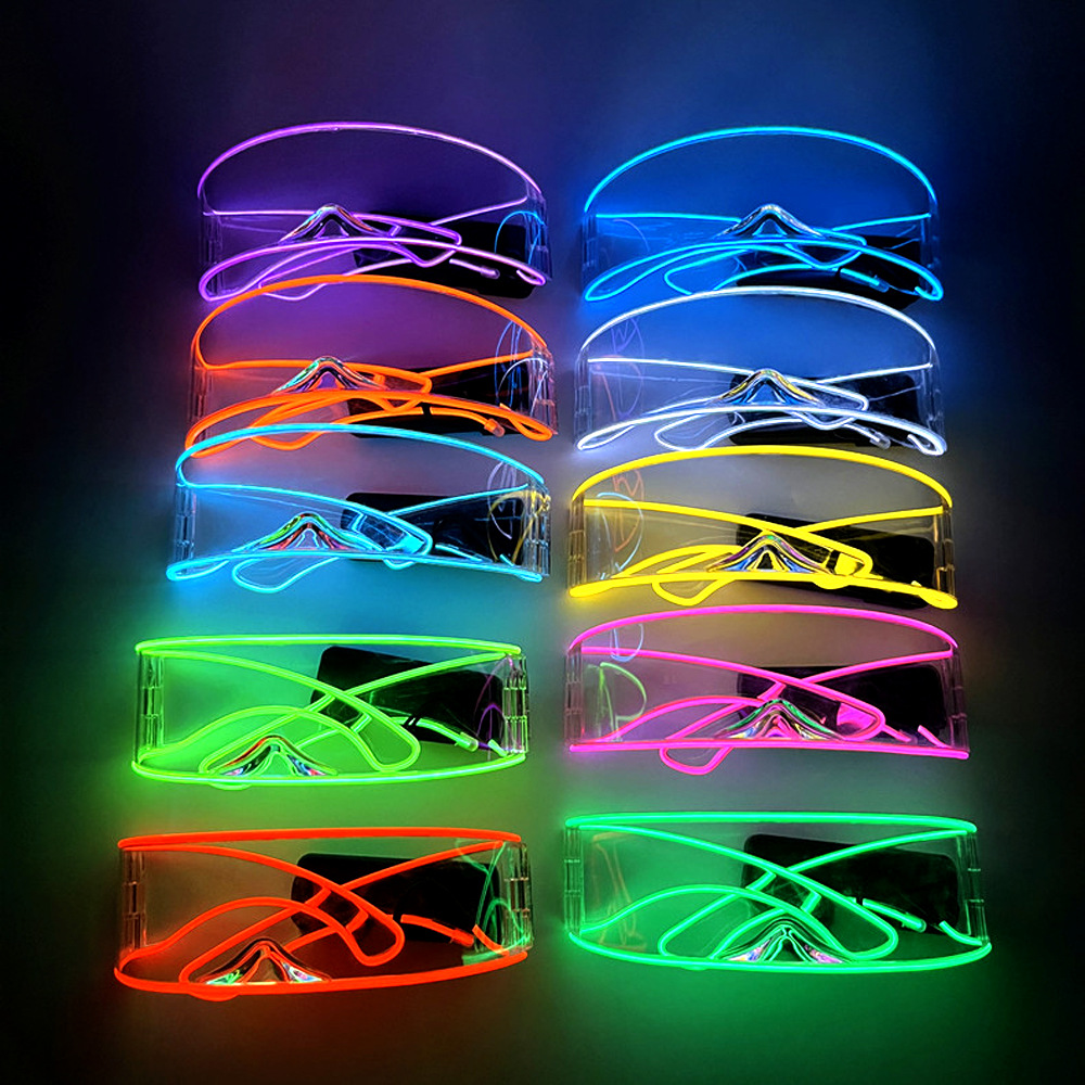 Gafas LED coloridas para fiestas Navidad y eventos nocturnos