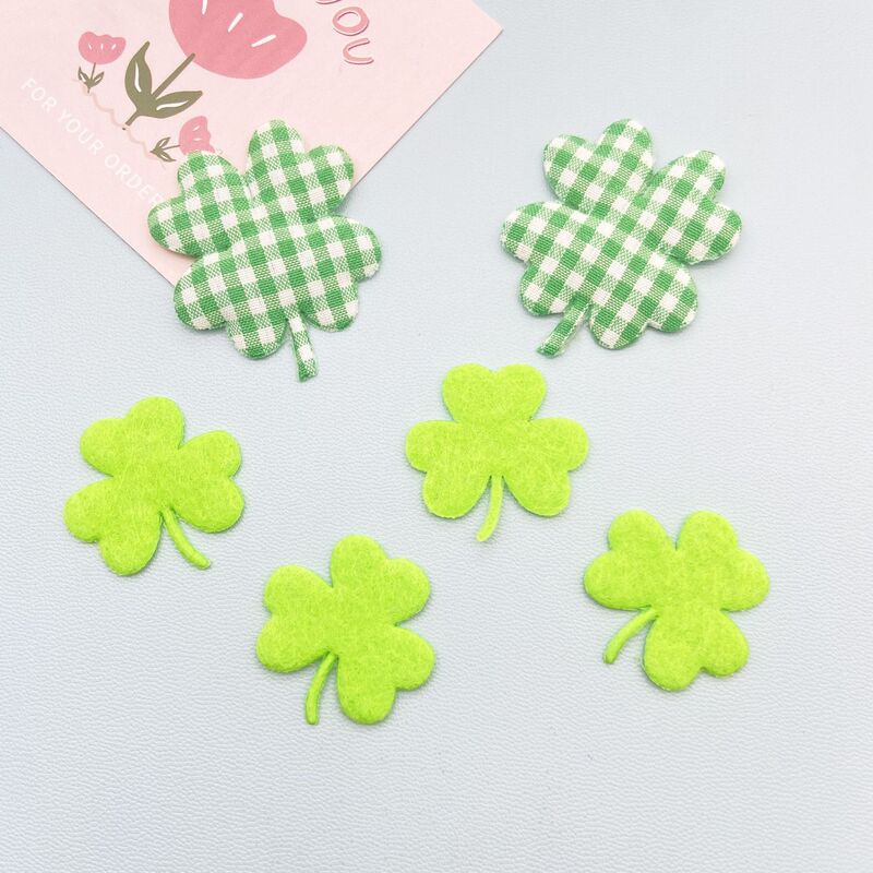 New Four-Leaf Clover Clover Cloth Stickers Jewelry Accessories DIY Kidsren's Toys Doll Decoration Materials Spot Wholesale