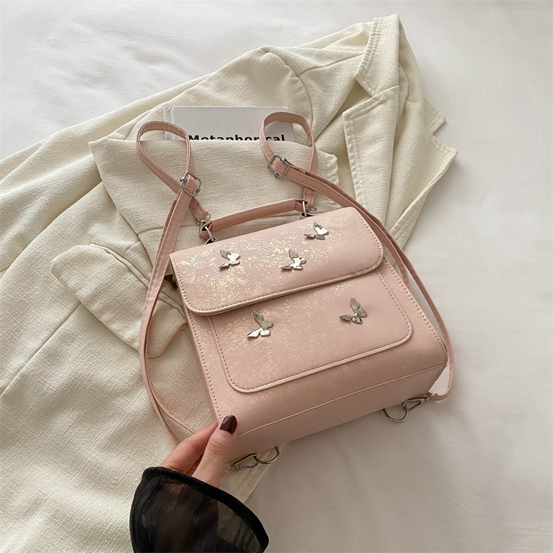 Mochila plateada de moda para mujeres, mochila de estilo coreano, mochila de estudiantes, mochila de viaje ligera de alta calidad