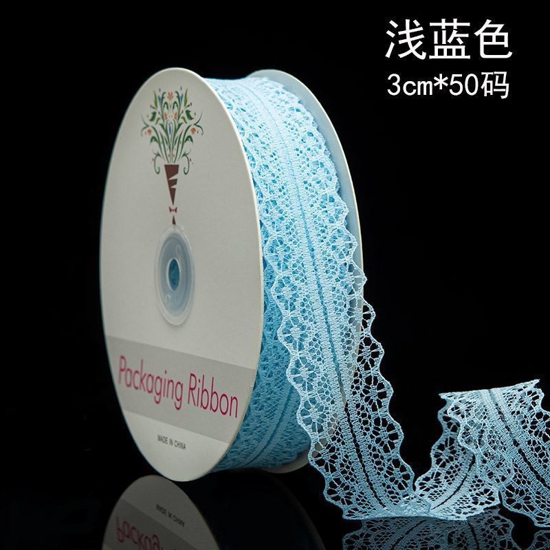 3cm cinta de encaje Ropa Accesorios de boda ramo de flores regalo arco cinta embalaje para hornear
