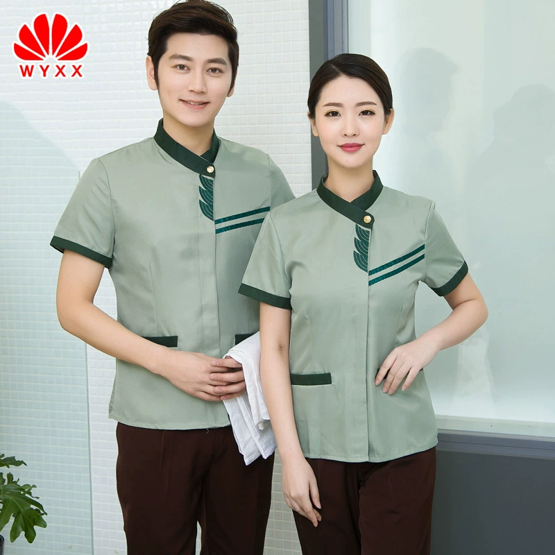 Чистка рабочей одежды женская с коротким рукавом летняя гостиница гостевой уборщик костюм собственности тетя ПА Униформа с длинным рукавом
